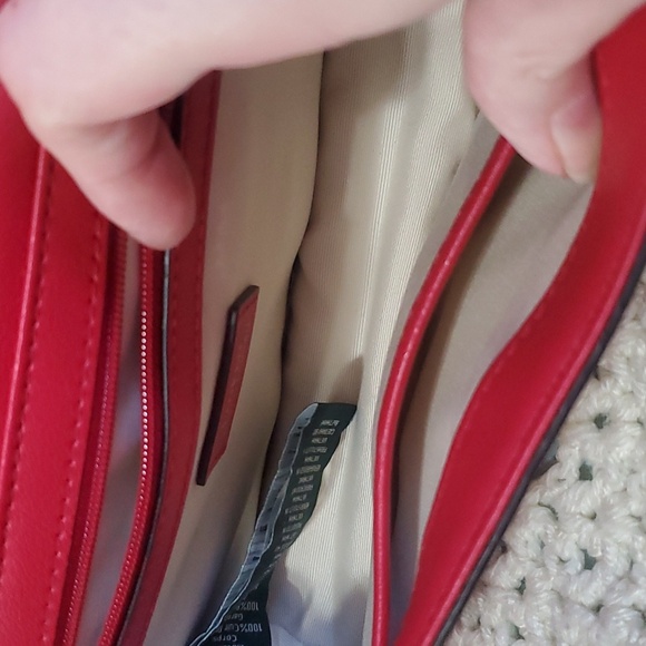 Ralph Lauren Leather Madison Crossbody Handbag Red - Picture 5 of 7